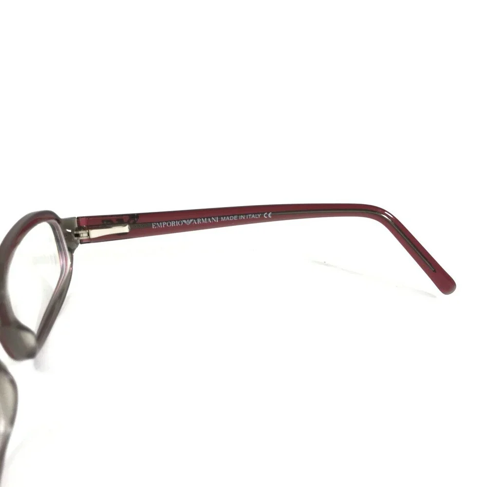 Emporio Armani Eyeglasses Frames 652 559 Gray Red Rectangular Full Rim 50-18-135